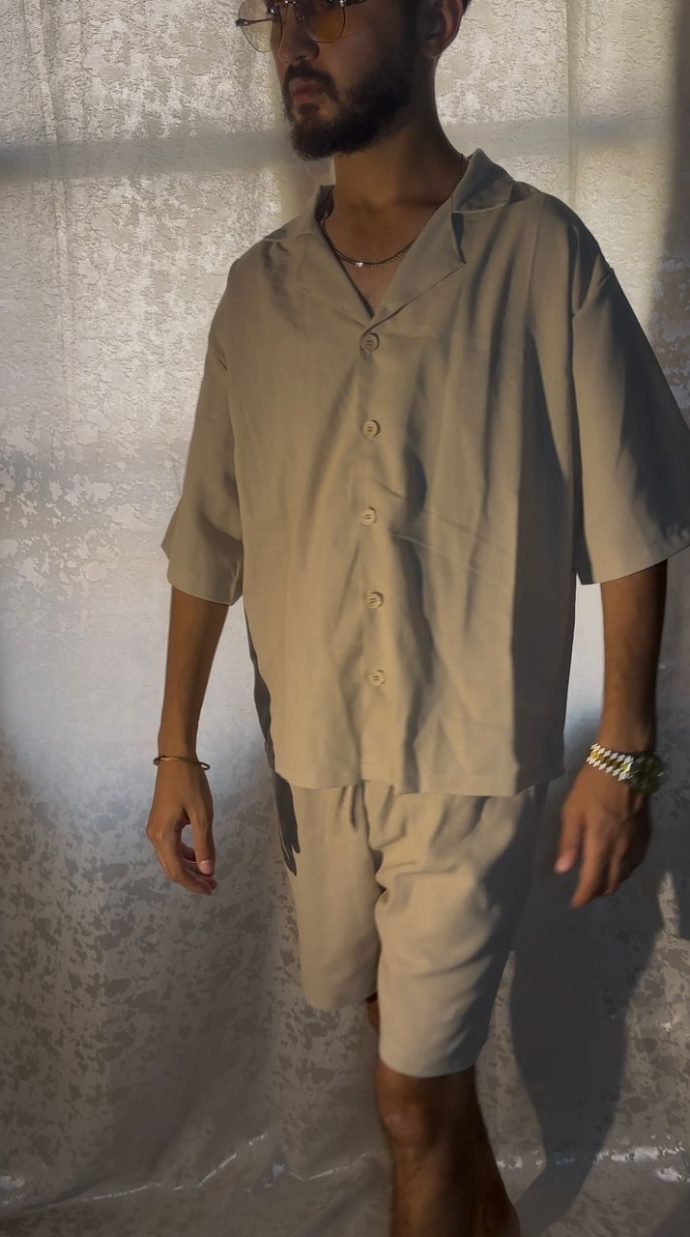 Ensemble LIN CHEMISE + SHORT - Image 3